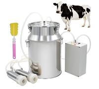 Machine À Traire Électrique 10L/14L, Trayeuse Pulsée, Équipement D'arrêt Automatique Et Faible Bruit, Double Alimentation (rechargeable/plug-in), Pour Ferme,cow,14L-A