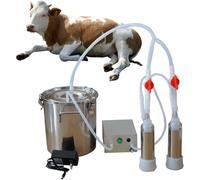 Machine à traire électrique avec arrêt Automatique et Seau INOX 304 - Kit de traite Portable Complet pour Ferme familiale - Version Vache ou Chèvre/Mouton (Capacités 3L à 14L),Cow-14L