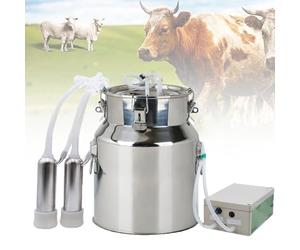 Machine À Traire Électrique Avec Technologie De Pulsation - Capacités 3L-14L Et Arrêt Automatique | Réservoir En Acier Inoxydable Pour Vaches Et Chèvres | Usage Domestique Et Agricole , 10L, goat