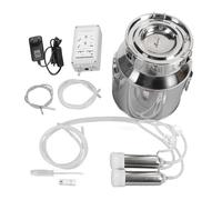 Machine à Traire électrique de Vache 14L, équipement de Traite de Bétail Portable, Pompe à Vide Pulsée, Machine à Traire de Vache en Acier Inoxydable pour Pâturage (Prise UE