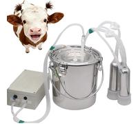 Machine À Traire Électrique For Vaches Et Brebis, Kit De Traite Automatique Portable For Bovins, Pompe À Vide Pulsée À Aspiration Réglable, For Une Utilisation À La Ferme Ou À Domicile(Cattle,5L)