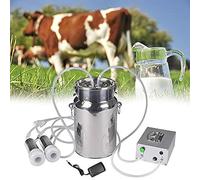 Machine à traire électrique portable, pompe à impulsion sous vide, kit de traite pour vache, chèvre, mouton, seau en acier inoxydable, utilisation domestique à la ferme