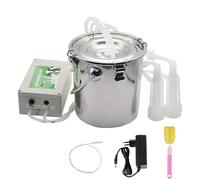 Machine à traire électrique portable pour vaches et chèvres, système de vide pulsé automatique avec seau en acier inoxydable de 5, 10 ou 14 litres, conception hygiénique et facile à nettoyer pour un