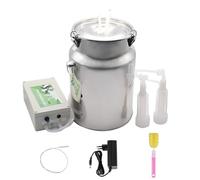 Machine à traire électrique portable pour vaches et chèvres, système de vide pulsé automatique avec seau en acier inoxydable de 5, 10 ou 14 litres, conception hygiénique et facile à nettoyer pour un