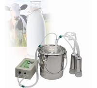 Machine à traire électrique pour bovins, arrêt automatique, aspiration réglable, seau à lait en acier inoxydable 304, traite simplifiée à domicile Cow 10L