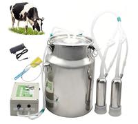 Machine à Traire électrique Rechargeable Avec Arrêt Automatique, Options De Capacité De 5/10/14l, Trayeuse à Pulsation Pour Bovins Avec Seau En Acier Inoxydable Et Tube En Silicone Sheep 14L