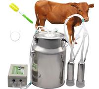 Machine à traire électrique rechargeable pour vache, machine à traire pour vache et mouton en acier inoxydable 5L/10l/14L avec brosse à seau à lait et brosse à tube d RechargeableCow-shapedDevice 10L