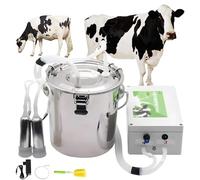 Machine à traire électrique rechargeable, trayeuse à pompe à vide pulsée, pour petites exploitations laitières et élevages bovins, équipement pour la production laitière.(5L)