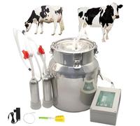 Machine à traire électrique rechargeable, trayeuse à pompe à vide pulsée, pour petites exploitations laitières et élevages bovins, équipement pour la production laitière.(14L)