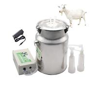 Machine à traire hzexun 10Lchèvre, hôte rechargeable, régulation de la vitesse de pulsation, arrêt automatique de la à traire lorsqu'elle est pleine de lait, avec seau à lait en acier inoxydable