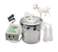 Machine à traire hzexun 5Lchèvre, hôte rechargeable, régulation de la vitesse de pulsation, arrêt automatique de la à traire lorsqu'elle est pleine de lait, avec seau à lait en acier inoxydable