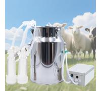 Machine À Traire Les Chèvres, Trayeuse Automatique À Pulsation, Seau 10L en Acier Inoxydable 304, Trayeuse Électrique Portable avec Gobelets Et Tuyaux en Silicone De Qualité Alimentaire, Aspiration