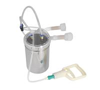 Machine à Traire Manuelle 2L avec Forte Aspiration, Couvercle Transparent, Trayeuse de Chèvre Portable en Acier Inoxydable pour Chèvres, Vaches, Ferme de Moutons