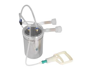 Machine à Traire Manuelle 2L avec Forte Aspiration, Couvercle Transparent, Trayeuse de Chèvre Portable en Acier Inoxydable pour Chèvres, Vaches, Ferme de Moutons