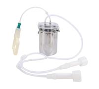 Machine à traire manuelle, kit de traite portable avec bouteille en acier inoxydable de 2000 ml, régulateur d’aspiration économisant l’effort, couvercle transparent pour ferme