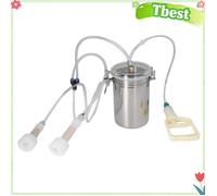 Machine à traire pour chèvres 2 L acier inoxydable forte aspiration kit de traite portable pour petites fermes et utilisation