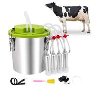 Machine à traire sans fil pour vaches, chèvres et ovins, en élevage laitier | Traiteuse électrique pour chèvres 48 W, 43 à 46 traites/minute, seau en acier inoxydable de 8 à 16 litres
