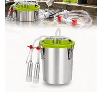 Machine à traire sans fil pour vaches et chèvres, avec bretelles | Machine à traire électrique pour chèvres 48 W, 43 à 46 aspirations/min, seau inoxydable 8 -16 L, pour exploitations laitières