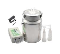 Machine à Traire Vache,Aspiration PulséE,ArrêT Automatique Lorsque Le Lait Est Plein,Traite Confortable,Seau à Lait En Acier Inoxydable,Tuyau En Silicone Alimentaire,Batterie Rechargeable