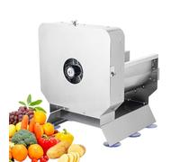 Machine à trancher de légumes commerciale automatique 100 kg/h avec lames en acier inoxydable épaisseur réglable 0-10 mm pour tomate, oignon, pomme de terre, chou