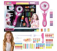 Machine à tresser les cheveux électrique, tresseuse automatique, Kit d'outils de tressage automatique des cheveux, Kits multifonctionnels faciles de jouet de salon de mode de beauté pour les adolescen
