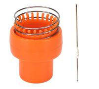 Machine à Tricoter, Mini Machine à Tisser, Métier à Tisser à Crochet en Fil Orange, Tricoteuse Ergonomique à Plaque de Tirage en Treillis Métallique à Dégagement Automatique pour
