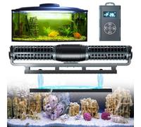 Machine à vagues pour aquarium, tête de circulation d'eau magnétique DC 24 V avec contrôleur LCD, pompe à débit croisé réglable pour aquarium d'eau douce et d'eau salée, 18 W