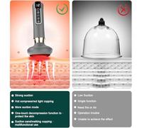 Machine à Ventouses électrique, Appareil de Massage électrique pour Gua Sha avec Aspiration à 12 Vitesses et Lumière Rouge, Fonction de Chronométrage et Écran à Cristaux Liquides Pour Soulager Fatigue