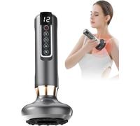 Machine à Ventouses électrique, Appareil de Massage électrique pour Gua Sha avec Aspiration à 12 Vitesses et Lumière Rouge, Fonction de Chronométrage et Écran à Cristaux Liquides Pour Soulager Fatigue