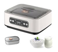Machine à Yaourt 1600ML, Machine à Yaourt Probiotique avec Contrôle de Temps Ajustable, Pot Intérieur en Acier Inoxydable 304 Pour Yaourt Biologique Maison, Fromage, Vin de Fruits