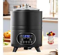 Machine à Yaourt et Yaourtière Électrique Haute Puissance 400/600W, avec Thermostat Réglable pour Créer Yaourts et Desserts Maison Sains et Gourmands Black-8L