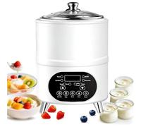 Machine À Yaourt Multifonction 8L/12L - Fermenteur Avec Minuterie Et Thermostat, Puissance 400W/600W, Chauffage Uniforme 360°, Design Déposable, Pour Yaourt Maison Et Fermentations Diverses(White,12L)