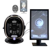 Machine Analyseur de Peau AI 8 Spectres Image Visage Scanner | Professionnel 20 Elements Test Intelligent Predire Analyse pour Salon Routine Soin(Black,21.5in)
