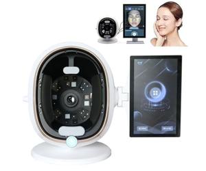 Machine Analyseur Peau Visage 20 Elements Test AI Scanner | Avance 8 Spectres Profond Symptome Predire Analysator pour Soin Visage Personnalise(White,13.3in)