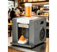 Machine automatique à cônes de neige, machine à glaçons rasés avec nettoyage en une touche, acier inoxydable 350 W, panneau tactile pour cafés et magasins, sortie quotidienne 60 kg (noir)