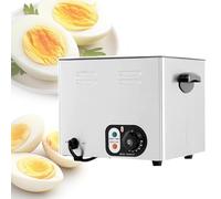 Machine automatique à œufs à la coque, chaudière commerciale de 6 L avec température réglable de 30 à 110 °C, minuterie jusqu'à 30 minutes pour cantines et hôtels, panier en filet inclus