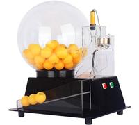 Machine automatique de boules de loterie, machine électrique à boules de bingo, machine de dessin de la chance pour gommes de football fantaisie (noir)