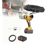 Machine Automatique de Cordage de câbles pour électricien, extracteur de câbles électriques pour Tubes de Filetage, avec Vitesse de 50 m/Min avec Batterie au Lithium,25000mah+2pack,30m