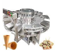 Machine automatique de fabrication de cônes de crème glacée et de gaufrettes pour biscuits - Chauffage anti-adhésif pour collations croustillantes - Parfait pour les magasins de desserts, les plantes