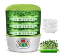 Machine automatique de germination de haricots, germination de graines à 3 couches avec arroseur à 360°, contrôle intelligent de la température pour soja, haricot mungo, radis, herbe de blé