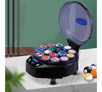 Machine Automatique de Nettoyage de Billes de Billard, polisseuse électronique 2-en-1 pour 16/22 Billes de Billard, Fonctionnement Efficace et Facile pour Tables de Style américain