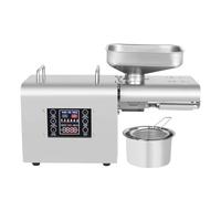 Machine Automatique De Presse À Huile Expulseur D'huile De Presse À Froid/Chaud Acier Inoxydable Extracteur De Presse À Huile Avec LCD Display Accueil Commercial Pour Noix Coco Ricin 5-7,5 Kg/h 750W
