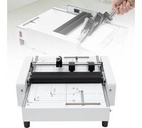 Machine automatique de reliure et de pliage de livrets, réglage et fixation de la longueur du matériau de reliure avec une règle pour atlas, brochures, livres, etc. 4nails