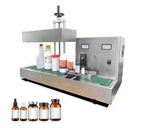 Machine automatique de scellage de capsules en aluminium, scelleuse de bouchons de bouteilles à induction électromagnétique continue de 2200 W, machine de scellage à chaud pour bocaux de 15 à 130 mm