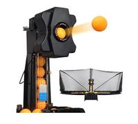 Machine automatique de service de balle de ping-pong robot de tennis de | Balles d'entraînement rotatives avec 4 modes et filet de collecte - Parfait pour l'entraînement en club et le développement
