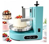 Machine automatique de tartinage de crème pour gâteaux de 4 à 12 pouces | Machine de lissage de gâteau d'anniversaire avec plateau tournant à vitesse réglable, pour boutique(blue)