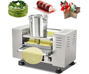 Machine Automatique Professionnelle à Gâteaux et Crêpes, Coupe Automatique avec Contrôle Vitesse 1-100, Acier Inoxydable pour Mille-Feuille, Pâtisserie, Restaurant, Boulangerie,6in
