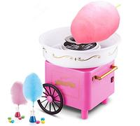 Machine Barbe à Papa, Cotton Candy avec 10 Bâtonnets et Cuillère, Machine Sucre Candy pour Maison et Fete Foraine Anniversaire Enfant (B-Rose)