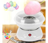 Machine barbe à papa pour la Maison, Barbapapa Machine avec Bâtonnets de Barbe à papa et Cuillère Doseuse pour Anniversaire D'enfant（Blanc）