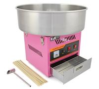 KuKoo Machine à barbe à papa professionnelle à bol en acier inoxydable de 50 cm
